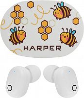 картинка беспроводные наушники harper hb-534 bee (white) от магазина Tovar-RF.ru