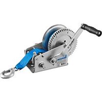 картинка зубр лебедка ручная барабанная "профессионал", тяговая, ленточная, 1,1т, 10м [43115-1.1] от магазина Tovar-RF.ru