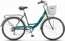 картинка велосипед stels navigator-345 c 28 z011*ju135630*lu098858*20 зеленый 2024+корзинаот магазина Tovar-RF.ru