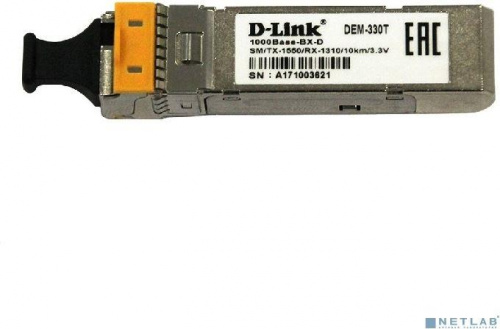 картинка  d-link smb d-link 330t/3km/a1a wdm sfp-трансивер с 1 портом 1000base-bx-d (tx:1550 нм, rx:1310 нм) для одномодового оптического кабеля (до 3 км, разъе от магазина Tovar-RF.ru