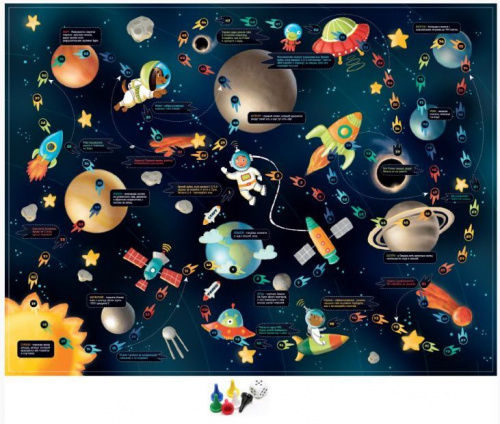 картинка детские игры десятое королевство игра настольная ходилка "космическое приключение" (европодвес) 02917 от магазина Tovar-RF.ru