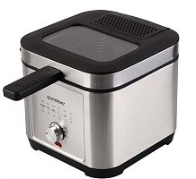 картинка фритюрница  endever skyline fr-113, черный-стальной от магазина Tovar-RF.ru