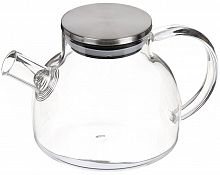 картинка Чайник заварочный NONAME Чайник заварочный стекло, 0.6 л, с ситечком, с металлической крышкой, Y4-6131 (423124) от магазина Tovar-RF.ru