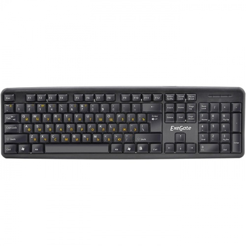 картинка exegate ex263905rus клавиатура exegate ly-331, <usb, шнур 1,5м, черная, 104кл, enter большой>, color box от магазина Tovar-RF.ru