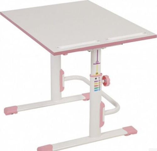 картинка парта polini растущая парта-трансформер polini kids simple м1 75х55 см, белый-розовый polini растущая парта-трансформер polini kids simple м1 75х55 см, белый-розовый от магазина Tovar-RF.ru