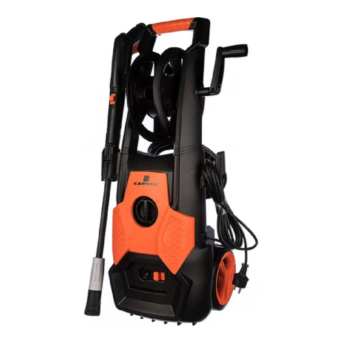 картинка carver cw-1801d мойка высокого давления [01.023.00004] { 1800 вт, 100-130 бар, 6-7 л/мин, колеса, катушка)(36шт/пал } от магазина Tovar-RF.ru
