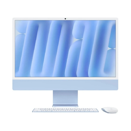 картинка apple imac 24-inch 2024 [mwuf3x/a] (клав.рус.грав.) blue 24" retina 4.5k {(4880x2520) m4 8c cpu 8c gpu/16gb/256gb ssd/рекоменд.переход.1979059/1991284} (a3247) от магазина Tovar-RF.ru