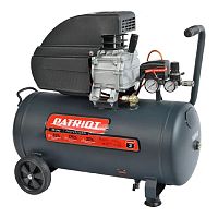 картинка patriot компрессор поршневой масляный professional 50-340 [525301950] { 340 л/мин, 8 бар, 2000 вт, 50 л, быстросъемный 1/4" + "елочка" } от магазина Tovar-RF.ru