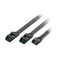 картинка hyperline gtn-360hdb стяжка нейлоновая неоткрывающаяся, безгалогенная (halogen free), 360x8.6x2 мм, полиамид 11/12, outdoor, устойчивость к uv, -40°c - +80°c, черная (100 шт) от магазина Tovar-RF.ru