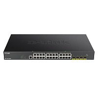 картинка d-link dgs-1250-28xmp/a1a управляемый l2 коммутатор с 24 портами 10/100/1000base-t и 4 портами 10gbase-x sfp+ (24 порта poe 802.3af/at, poe-бюджет 370 вт) от магазина Tovar-RF.ru