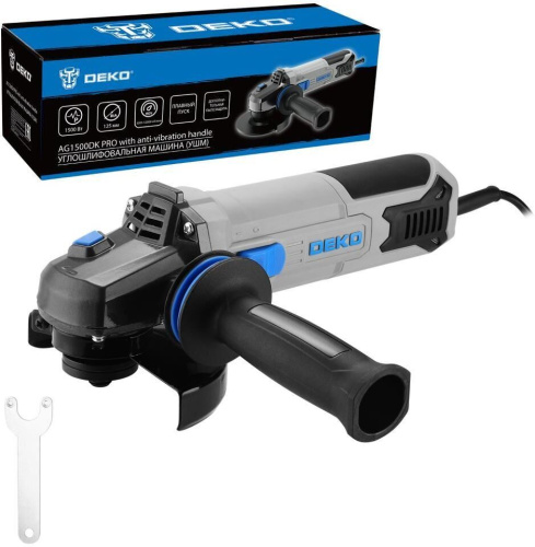 картинка Углошлифовальная машина DEKO AG1500DK PRO, 125мм, 1500 Вт 083-1026 магазин Tovar-RF.ru являющийся официальным дистрибьютором в России картинка Углошлифовальная машина DEKO AG1500DK PRO, 125мм, 1500 Вт 083-1026 от магазина Tovar-RF.ru