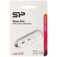 картинка silicon power usb drive 32gb blaze b32, usb 3.2, белый (oem) от магазина Tovar-RF.ru
