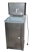 картинка Умывальник ЧИСТЮЛЯ (бак полимерное покр. с ЭВН+мойка пластм.) серебро от магазина Tovar-RF.ru