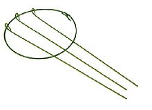 картинка Поддержка растений INBLOOM Поддержка для растений d14см, h28см, металл 32х15х4 154-056 от магазина Tovar-RF.ru