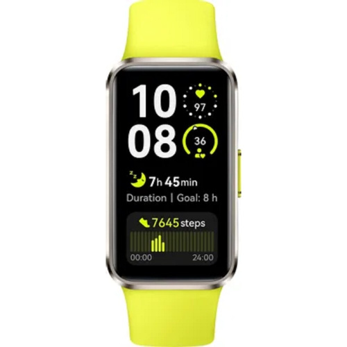 картинка фитнес-браслет huawei band 10 алюминий, зелёный от магазина Tovar-RF.ru