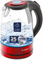 картинка чайник электрический scarlett sc-ek27g99 стекло/красный 1,7л от магазина Tovar-RF.ru
