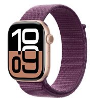 картинка apple watch series 10 46mm rose gold aluminium case with plum sport loop (mwwv3lw/a) от магазина Tovar-RF.ru