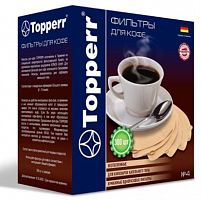картинка аксессуар topperr 3047 фильтр бумажный для кофеварок №4 (300шт.), неотбеленный от магазина Tovar-RF.ru