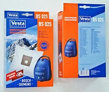 картинка пылесборники vesta filter bs 02s синтетика комл. 4шт.+2 фильтра от магазина Tovar-RF.ru