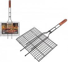 картинка решетка для барбекю ecos решетка для барбекю rd-172d (р-р 35x25x2см, общая длина 70 см, сталь с а/пригарным покр.) 999635от магазина Tovar-RF.ru