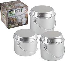 картинка набор котелков походных (1.2л 1.8л 3л) camp-s1 ecos набор котелков походных (1.2л 1.8л 3л) camp-s1 991008 ecos набор котелков походных (1.2л; 1.8л; 3л) camp-s1 991008от магазина Tovar-RF.ru