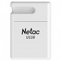 картинка netac usb drive 128gb  u116 128gb <nt03u116n-128g-30wh>, usb3.0, миниатюрная пластиковая белая от магазина Tovar-RF.ru
