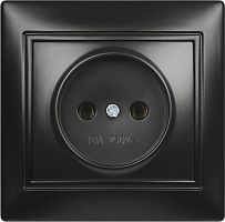 картинка розетка smartbuy (sbe-01b-10-s1-n-c) венера, 1-местная, черный от магазина Tovar-RF.ru