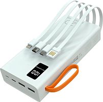 картинка зарядное устройство more choice (4620202550552) pb22-20 с кабелем 2usb 2.1a - 20000mah белый от магазина Tovar-RF.ru