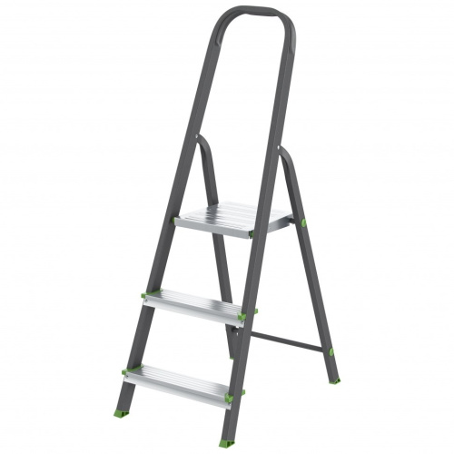 картинка СИБРТЕХ Стремянка, 3 ступени, стальной профиль, алюминиевые ступени, Россия  [97953] от магазина Tovar-RF.ru