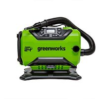 картинка greenworks acg301 компрессор автомобильный аккумуляторный, 24v / 12v (от сети автомобиля), без акб и зу [3400807] от магазина Tovar-RF.ru
