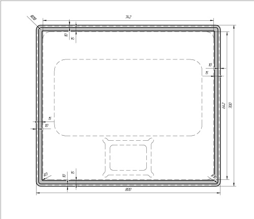картинка Зеркало TINY, 70/80 см, LED-подсветка от магазина Tovar-RF.ru фото 4