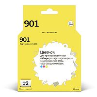 картинка t2 cc656ae картридж (ic-h656) №901 для hp officejet j4524/j4535/j4580/j4624/j4660/j4680/4500 g510, цветной от магазина Tovar-RF.ru