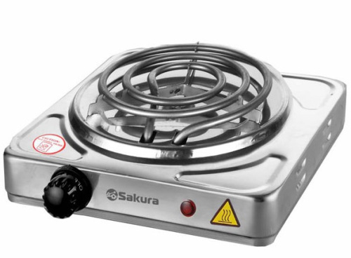 картинка плитка эл. sakura пэ-08н 1500вт 150мм 1конф/спир нерж.сталь от магазина Tovar-RF.ru