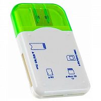 картинка perfeo card reader sd/mmc+micro sd+ms+m2, (pf-vi-r010 green) зеленый (pf_4258) от магазина Tovar-RF.ru