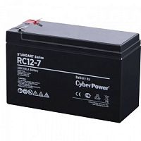 картинка cyberpower аккумуляторная батарея rc 12-7 12v/7ah {клемма f2, дхшхв 151х65х94 мм, высота с клеммами 102, вес 2кг, срок службы 6 лет} от магазина Tovar-RF.ru