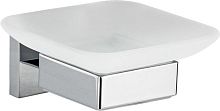 картинка GFMARK 84004 Мыльница стеклянная с креплением к стене, на квадратном основании, цвет ХРОМ от магазина Tovar-RF.ru
