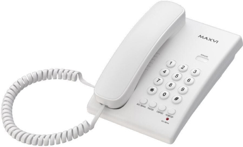 картинка телефон проводной maxvi cs-02 white от магазина Tovar-RF.ru