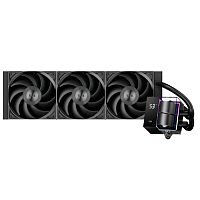 картинка система охлаждения/ pccooler ds360 bk (310w, 360mm, led temp., black, argb pump/ fans: 3x120mm, 86.73cfm, 28dba, 2200rpm/ pump height 67mm, 28dba, 3200rpm, rad thickness 27mm/ s: 1851, 1700, 1200, 20x от магазина Tovar-RF.ru