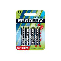 картинка Ergolux  Alkaline LR6 BL 3+1(FREE) (LR6 BL3+1, батарейка,1.5В)  (4 шт. в уп-ке) от магазина Tovar-RF.ru