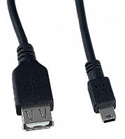 картинка usb кабель perfeo (u4203) usb2.0 a розетка - mini usb 5p вилка 1м от магазина Tovar-RF.ru