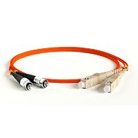 картинка hyperline fc-d2-50-fc/­pr-sc/­pr-h-1m-lszh-or патч-корд волоконно-оптический (шнур) mm 50/­125, fc-sc, 2.0 мм, duplex, lszh, 1 м от магазина Tovar-RF.ru