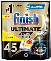 картинка Таблетки для ПММ FINISH Ultimate Plus All in 1 Lemon 45шт от магазина Tovar-RF.ru