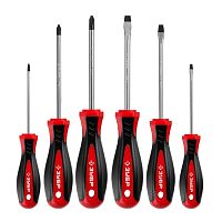 картинка Набор: Отвертки слесарные ЗУБР "МАСТЕР" 25066, Cr-V сталь, эргономичная двухкомпонентная рукоятка, магнитный наконечник, в коробке, 6 предметов [25066] от магазина Tovar-RF.ru