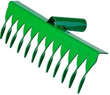 картинка Садовый инструмент РОСТОК 312 x 72 мм, 12 витых зубцов, рабочая поверхность из стали, покрытие краска, без черенка, грабли (39600-12) от магазина Tovar-RF.ru