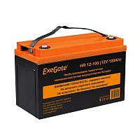 картинка exegate ex282987rus аккумуляторная батарея exegate hr 12-100 (12v 100ah, под болт м6) от магазина Tovar-RF.ru