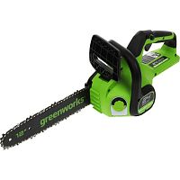 картинка Greenworks GD24CS30 Цепная пила аккумуляторная, 24V, 30см, бесщеточная, без АКБ и ЗУ [2007007] от магазина Tovar-RF.ru