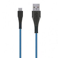 картинка кабель smartbuy (ik-10n-2 blue) usb - micro usb, "карбон"- 1.0 м, , синий от магазина Tovar-RF.ru