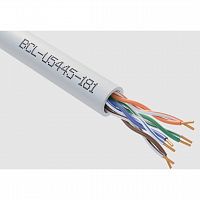 картинка кабель витая пара bion bcl-u5445-181 u/utp, кат.5e, 4x2x0,455мм awg 25, медь, одножильный, pvc, для внутренней прокладки, 305м, серый от магазина Tovar-RF.ru