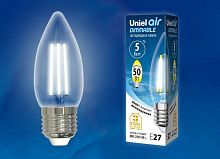 картинка Лампочки светодиодные UNIEL (UL-00003642) LED-C35-5W/NW/E27/CL/DIM GLA01TR от магазина Tovar-RF.ru