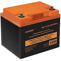 картинка exegate ex285666rus аккумуляторная батарея exegate hrl 12-45 (12v 45ah, под болт м6) от магазина Tovar-RF.ru